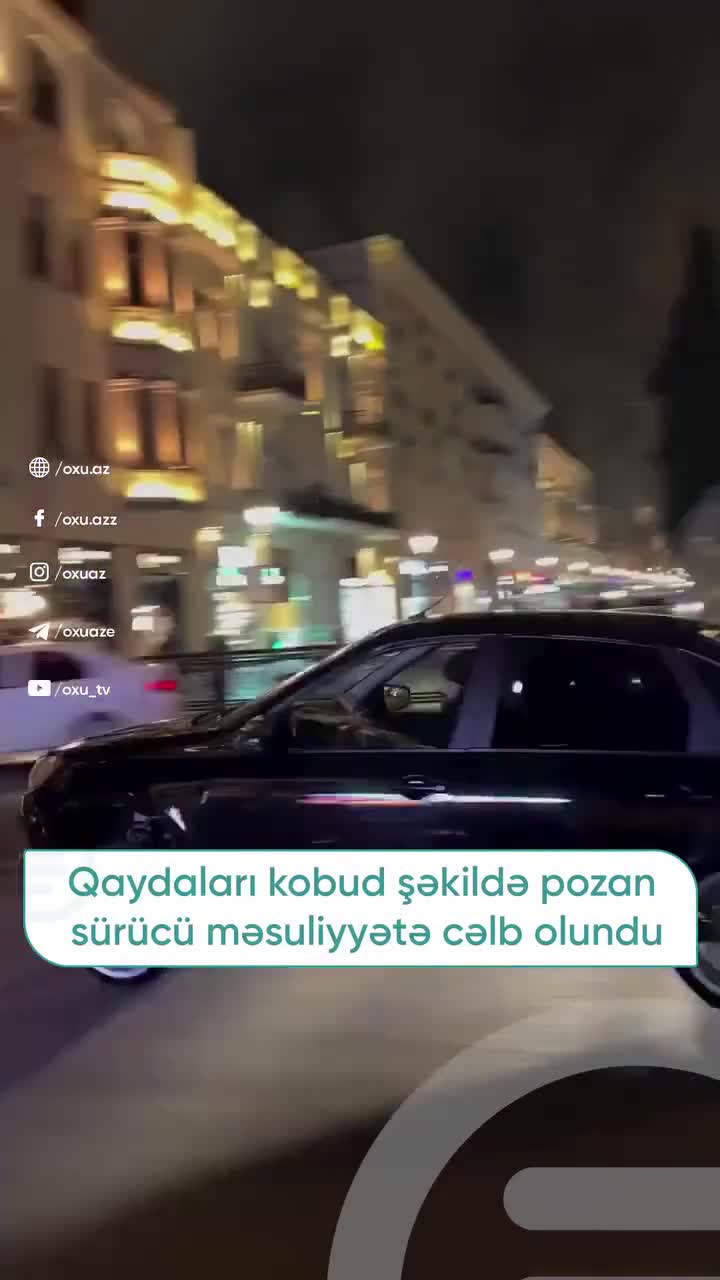 Bakıda sürücü qaydaları kobud şəkildə pozdu