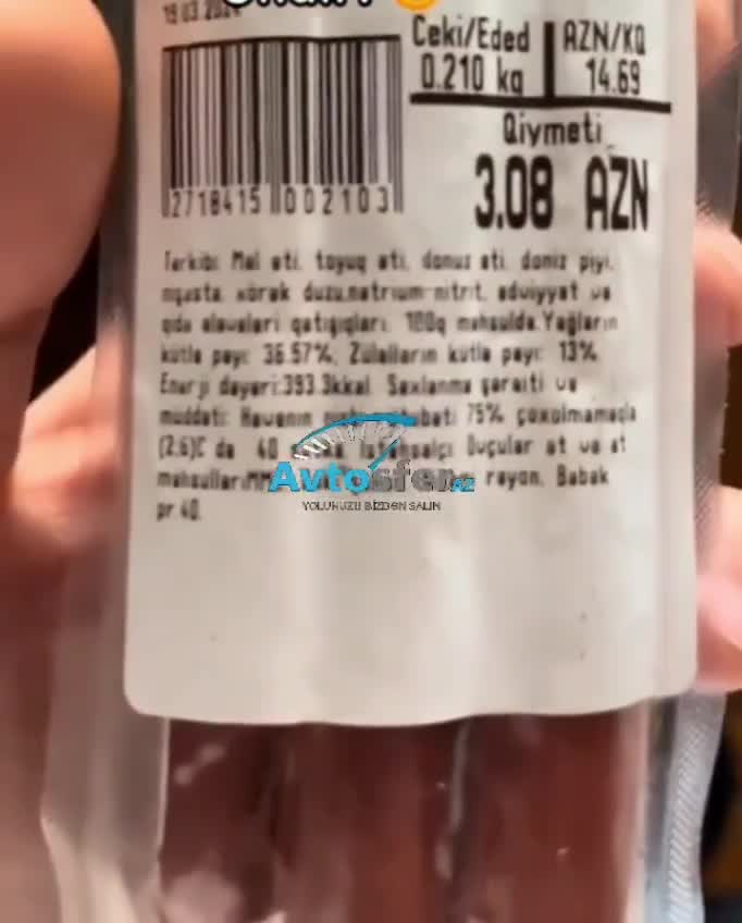 “Halal” kolbasada donuz ətinin olduğunu vətəndaş İFŞA ETDİ