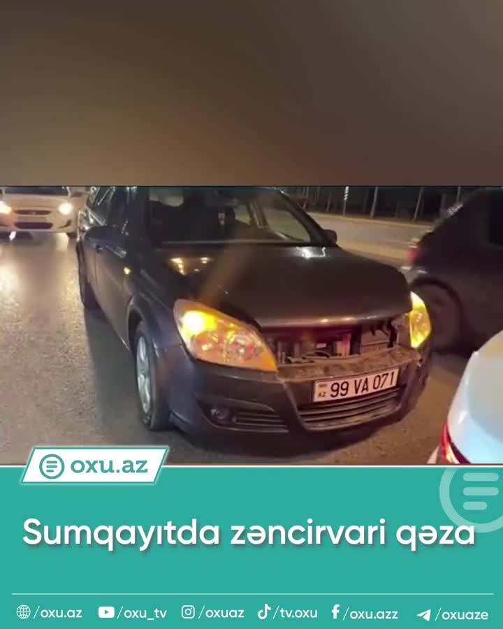 Sumqayıtda zəncirvari qəza