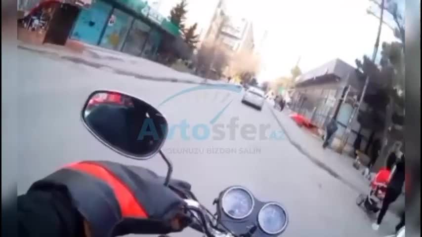 Motosikletçiyə təhlükə yaradıb nalayiq ifadələr işlətdi