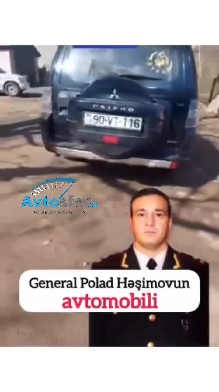 Polad Həşimovun avtomobilinin görüntüləri yayıldı