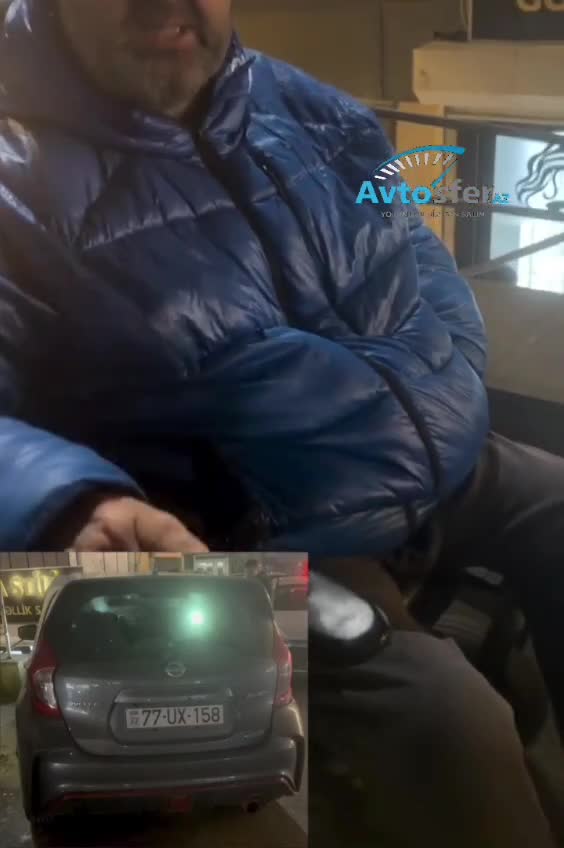 Səkidə parklanan maşın əlilin hərəkətinə maneə yaratdı