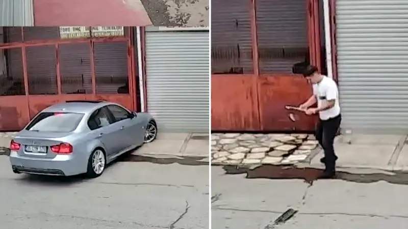 BMW” ilə avtoxuliqanlıq edən sürücü qəza törətdi