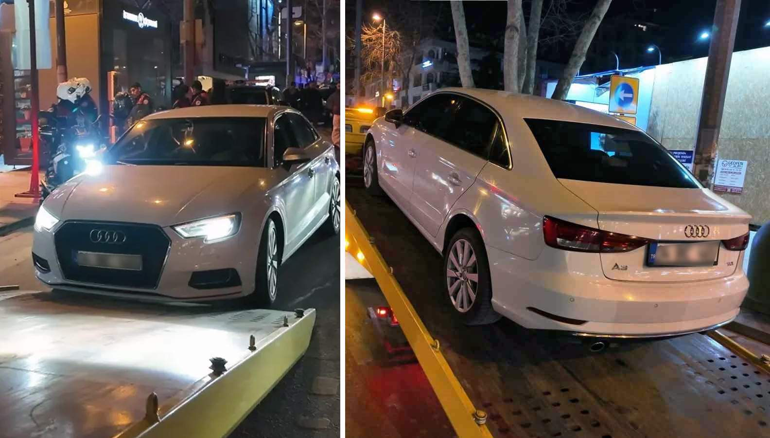 “Audi” ilə təhlükəli manevrlər edən sürücü evə piyada getdi