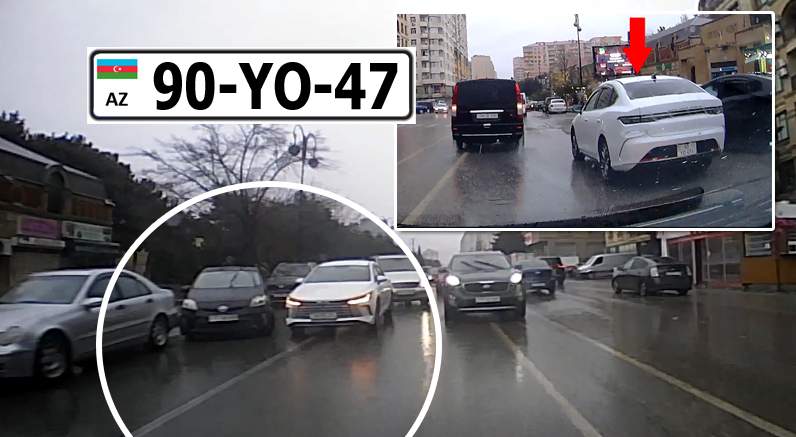 “BYD” sürücüsü qayda pozdu; 