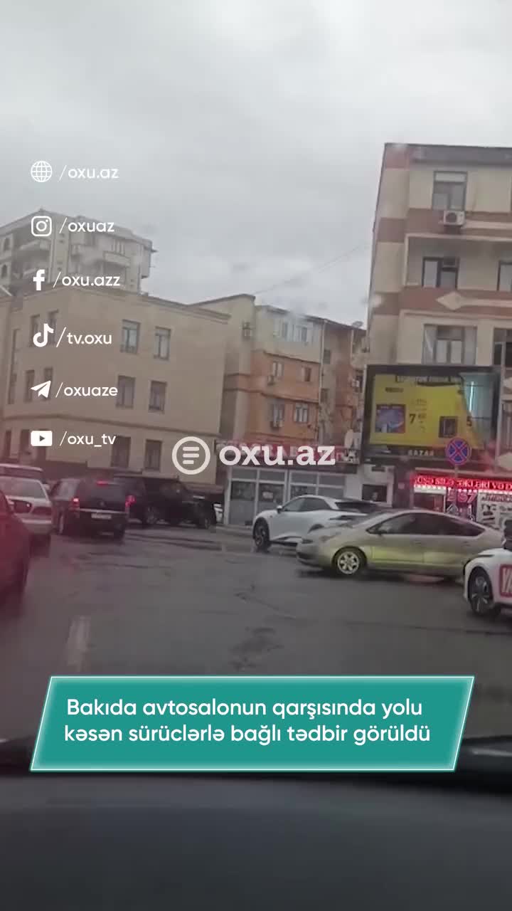 Nəsimi rayonunda avtosalon məhəllə yolunu ZƏBT EDİB