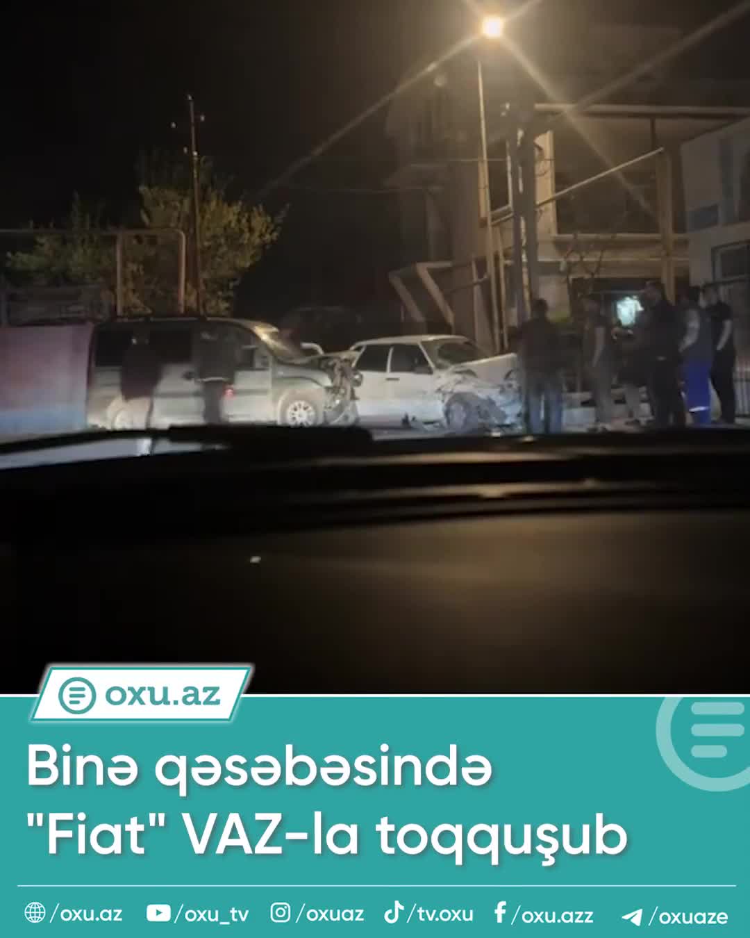 Binədə iki avtomobil TOQQUŞDU