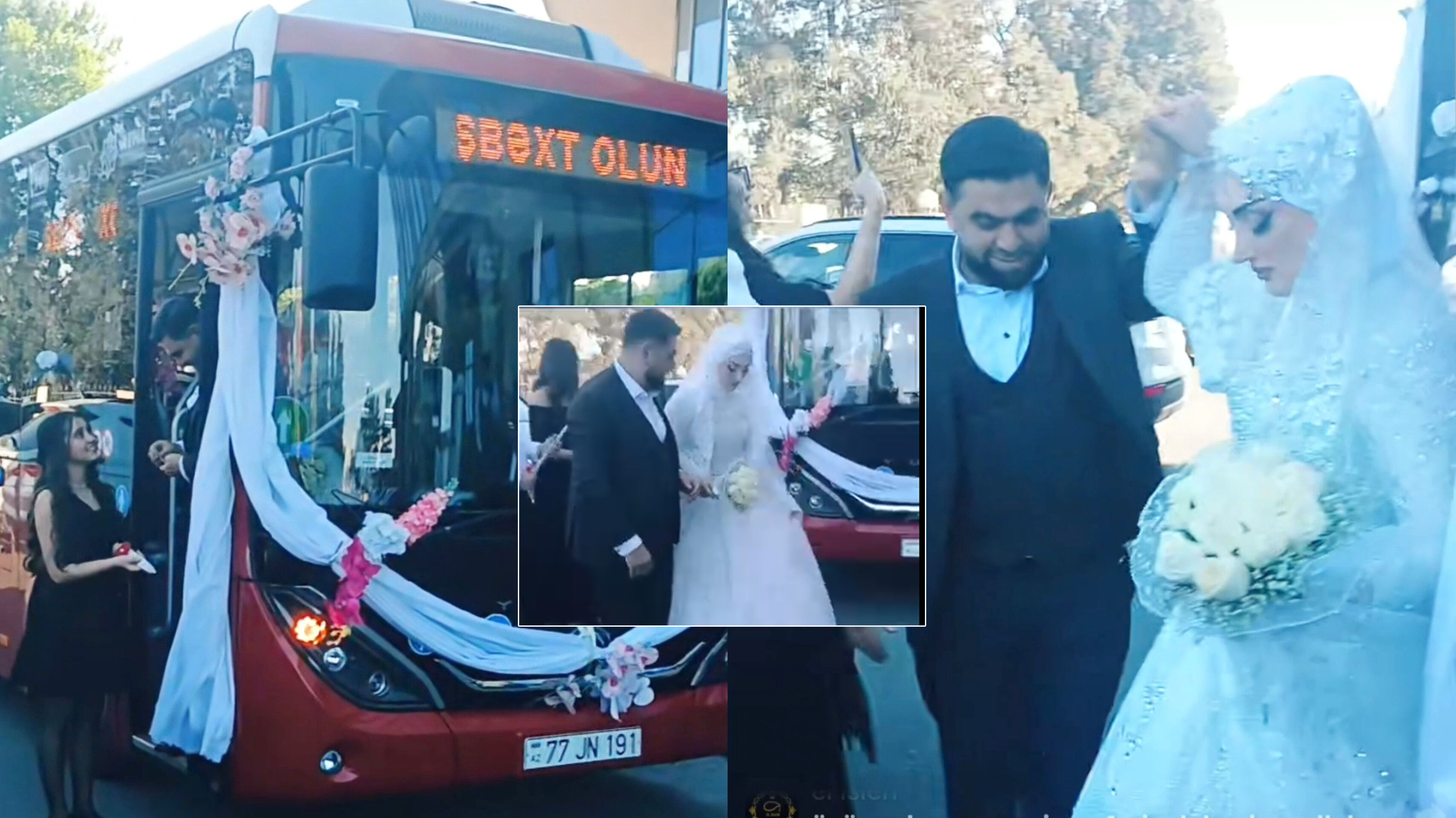 Həmin sürücünün toy maşını avtobus oldu