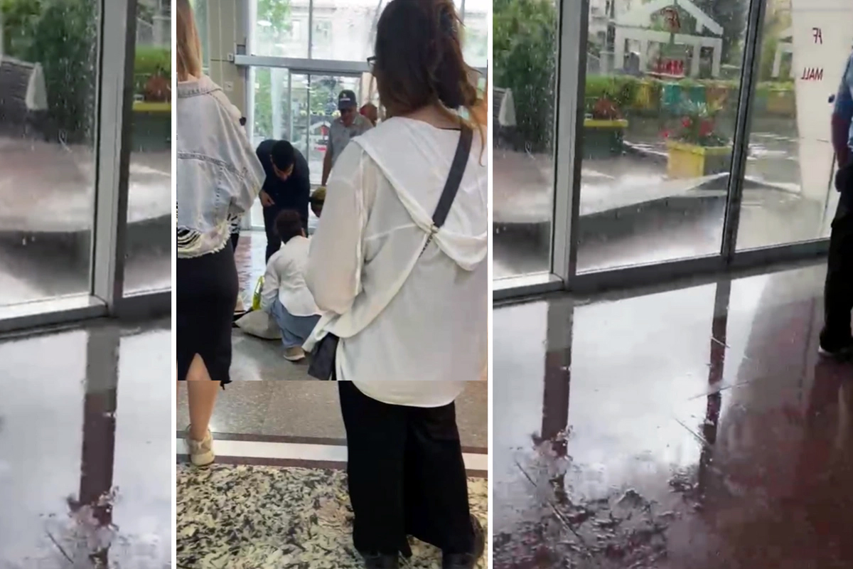"AF Mall"ın üzlüyü qopub qadının ÜSTÜNƏ DÜŞDÜ