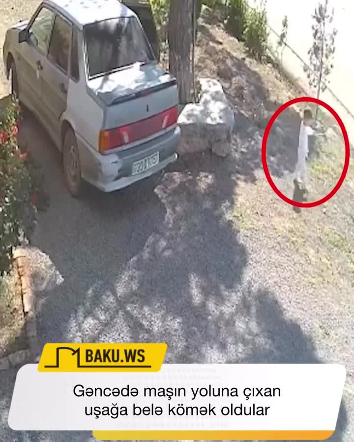 Gəncədə yola çıxan uşağa belə kömək oldular