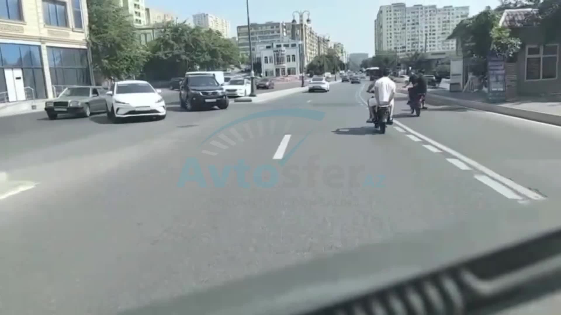 Gəncə prospektində təhlükəli “şou”