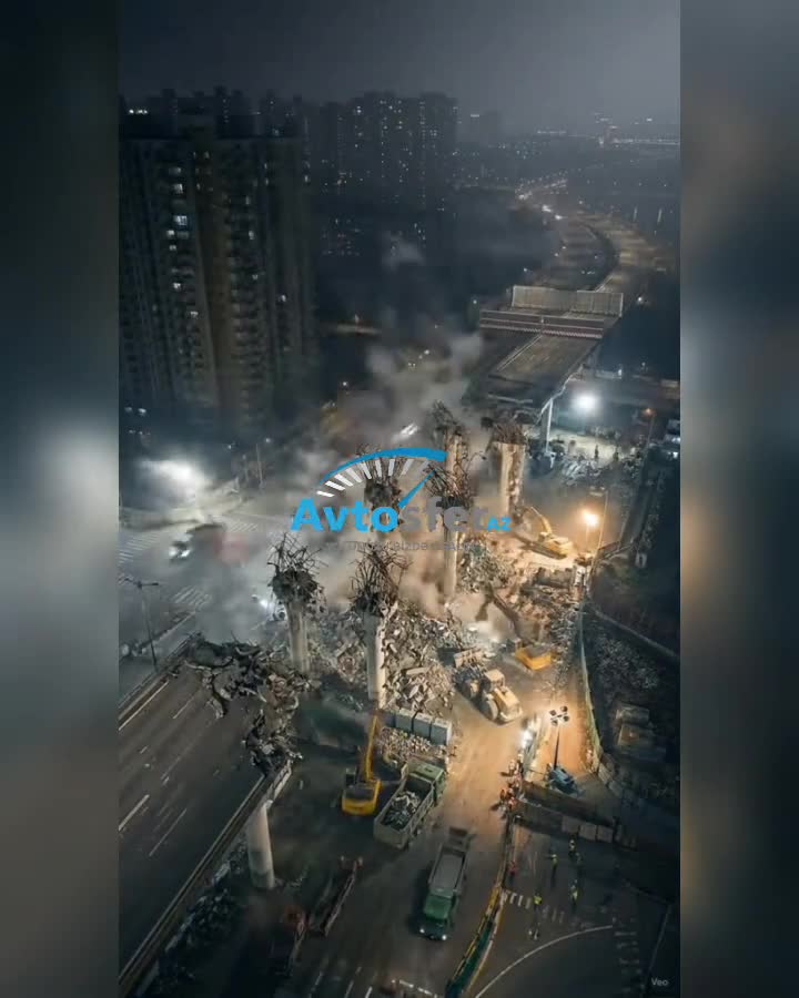 Çində zədəli körpünü 43 saata düzəltdilər