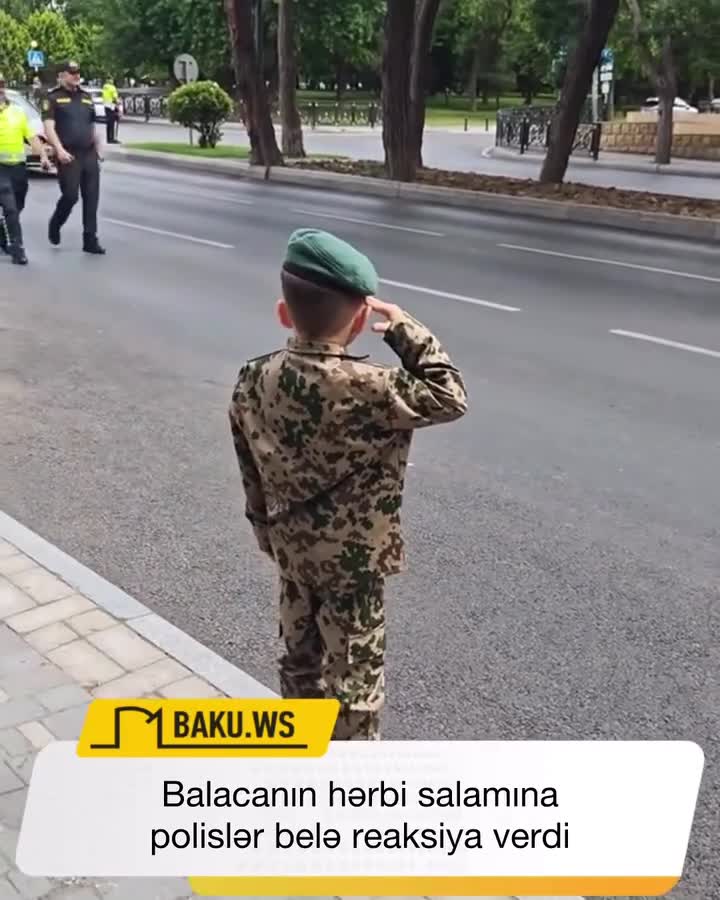 Balacanın hərbi salamına polislər belə reaksiya verdi