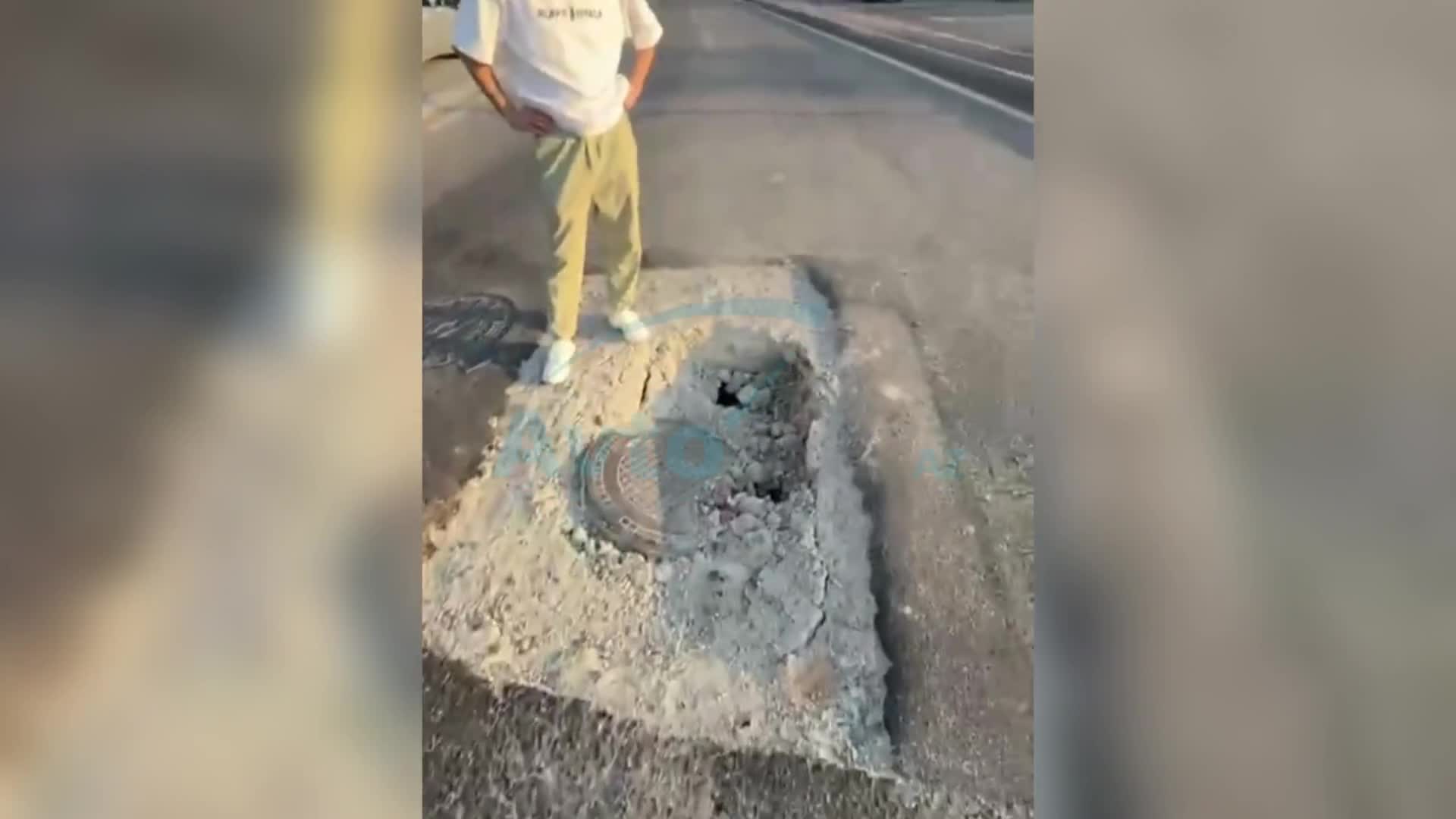 Binəqədidə təhlükəli çuxur sürücünü maddi ziyana saldı