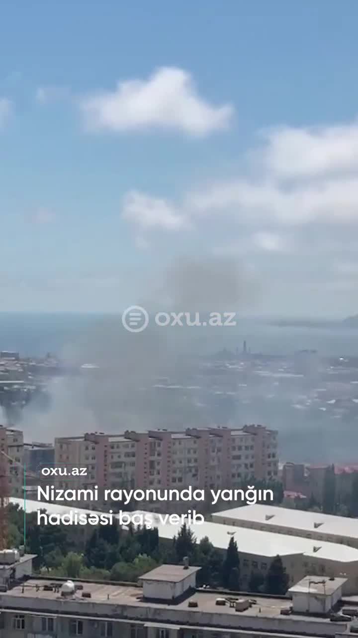 Paytaxtda açıq sahədə yanğın başlayıb 
