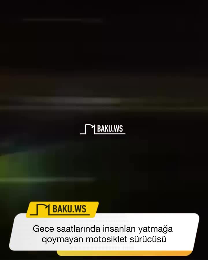  insanları yatmağa qoymayan motosiklet sürücüsü