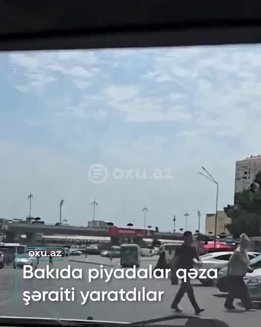 Bakıda piyadalar qəza şəraiti yaratdılar