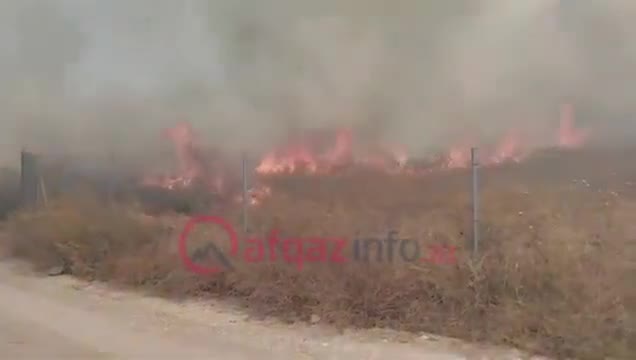 Ağdamda da yanğın başladı 