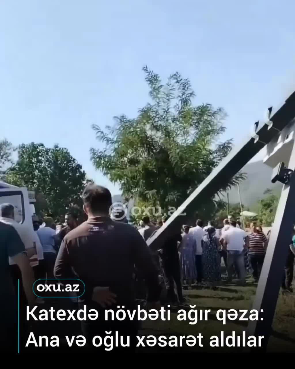 Katexdə növbəti ağır qəza: Ana və oğlu xəsarət aldılar 
