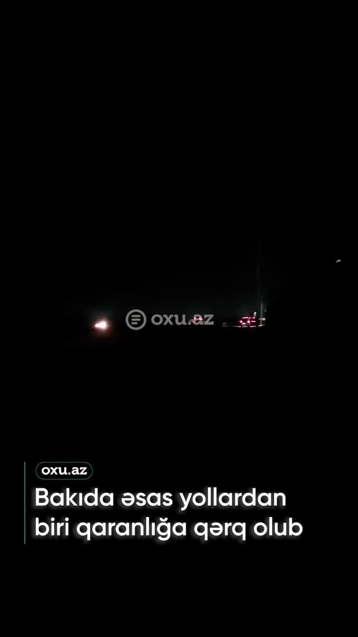 Bakıda əsas yollardan biri qaranlığa qərq olub