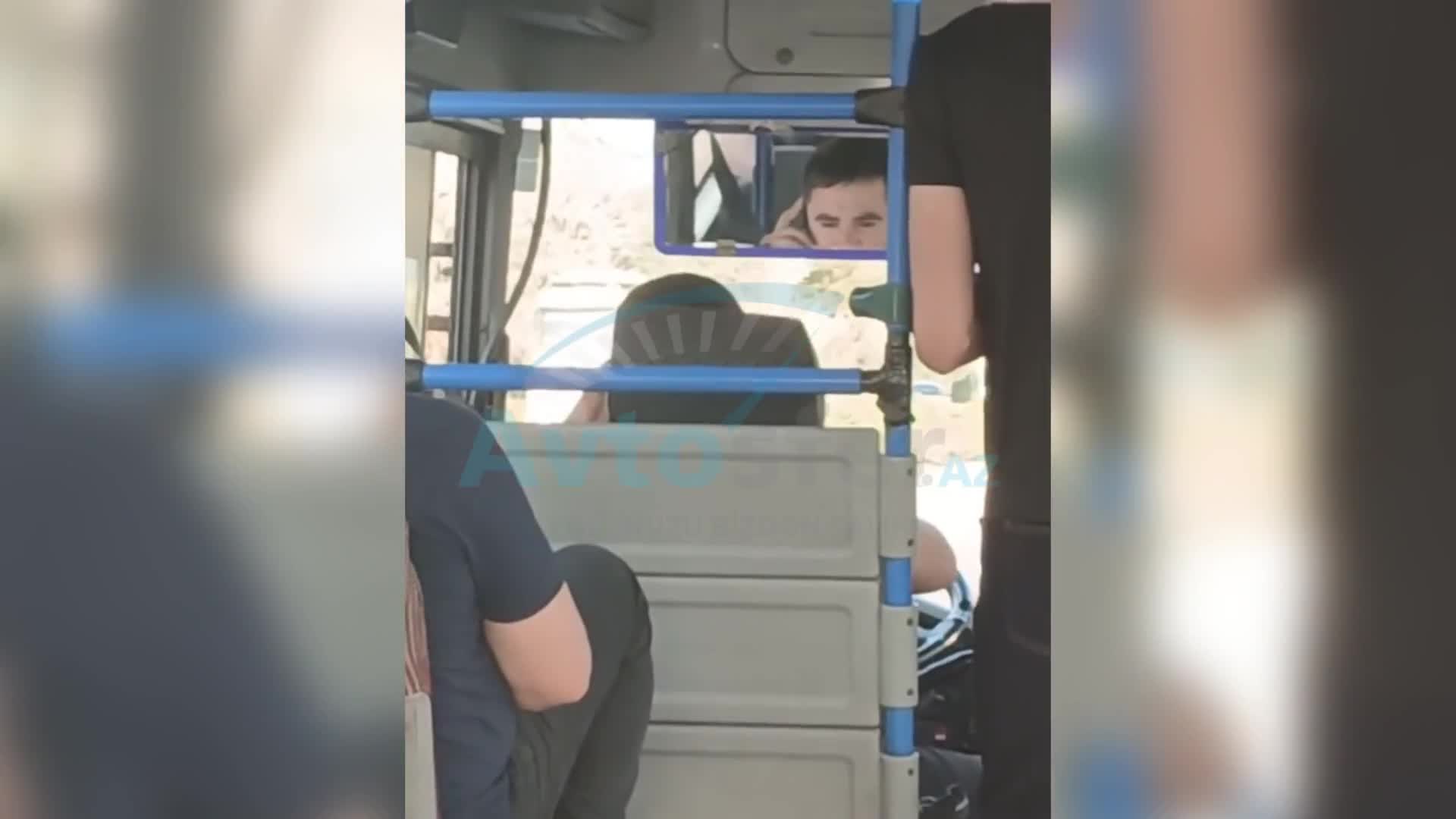 Avtobus sürücüsü sərnişinləri təhlükəyə atdı 