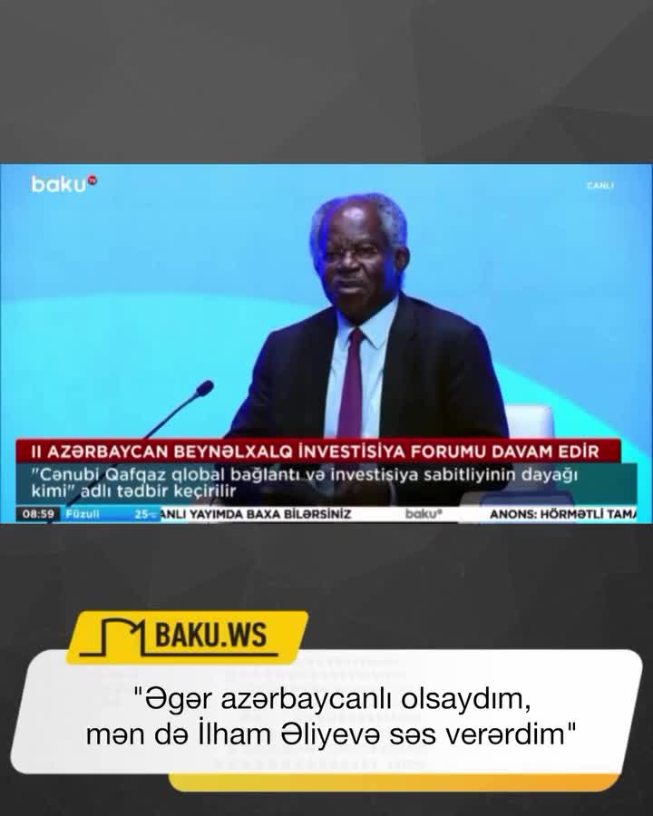 "Əgər Azərbaycan vətəndaşı olsaydım İlham Əliyevə səs verərdim"