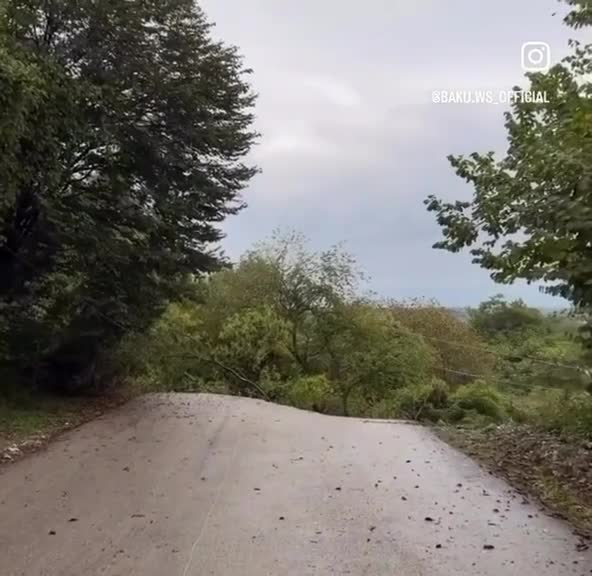 Qubada yol çökdü, hərəkət və əlaqə kəsildi