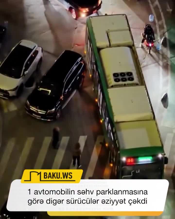 avtomobilin səhv parklanmasına görə sürücülər əziyyət çəkdi