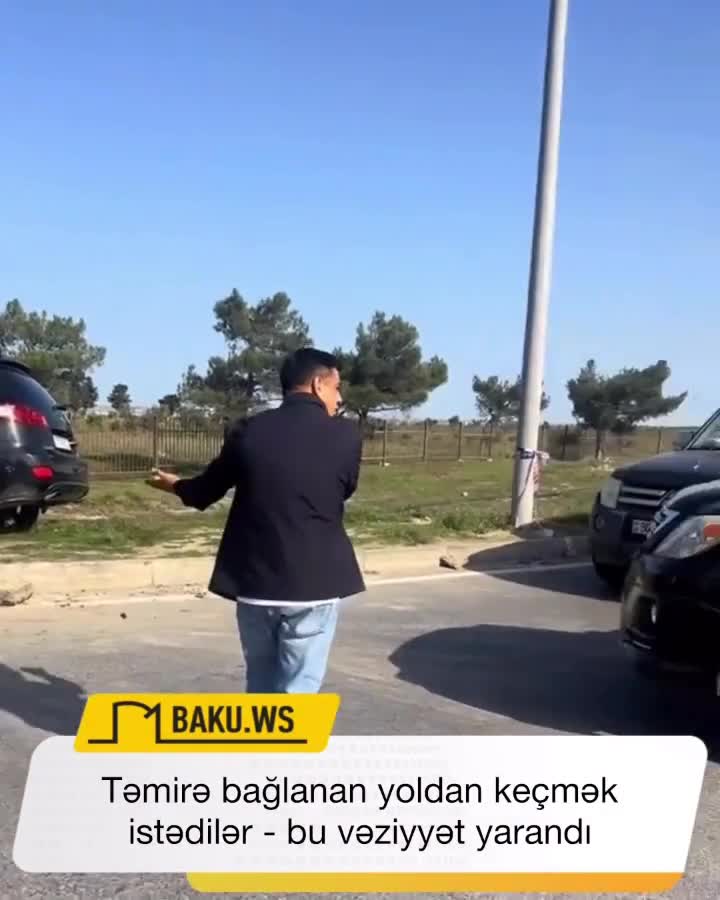 Təmirə bağlanan yoldan keçmək istədilər